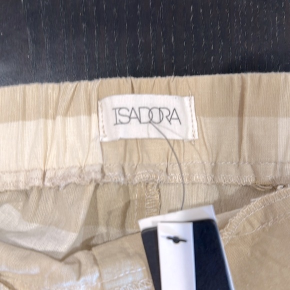 NWT Isadora 2-piece women’s pant suit ivory & cream Buffalo check elastic waist - Picture 9 of 10